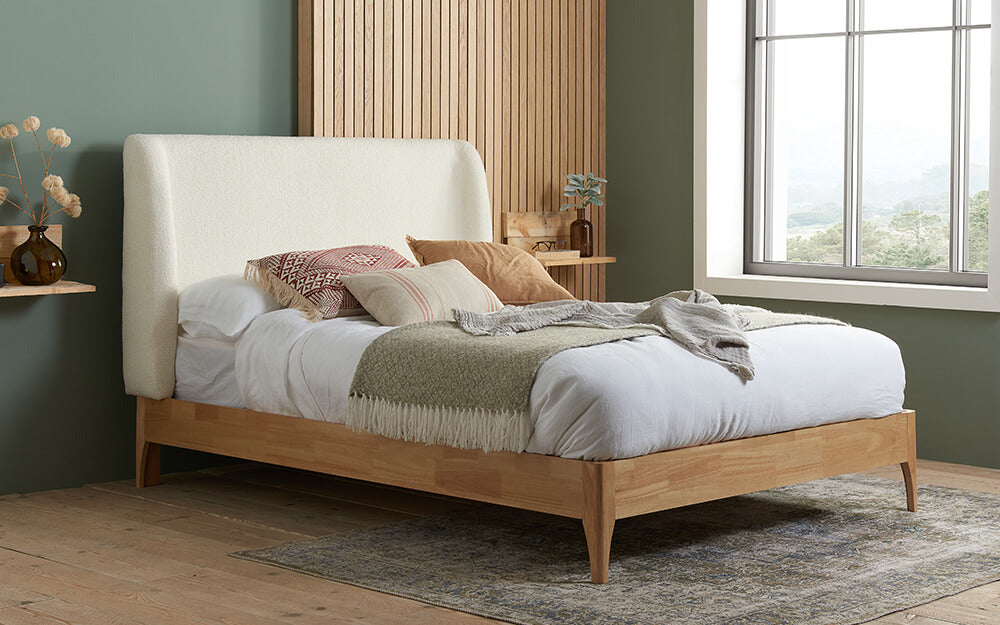 Birlea Halfden Bed Frame, Double, No Storage, Dark Grey