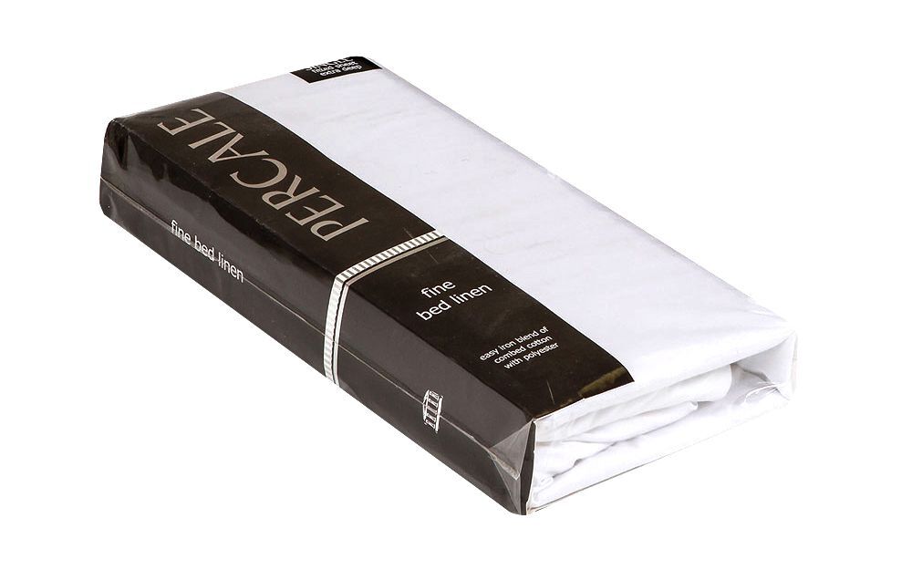 Percale Fitted Sheet, Superking, White