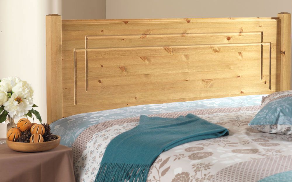 Friendship Mill Vegas Solid Pine Wooden Headboard, Superking