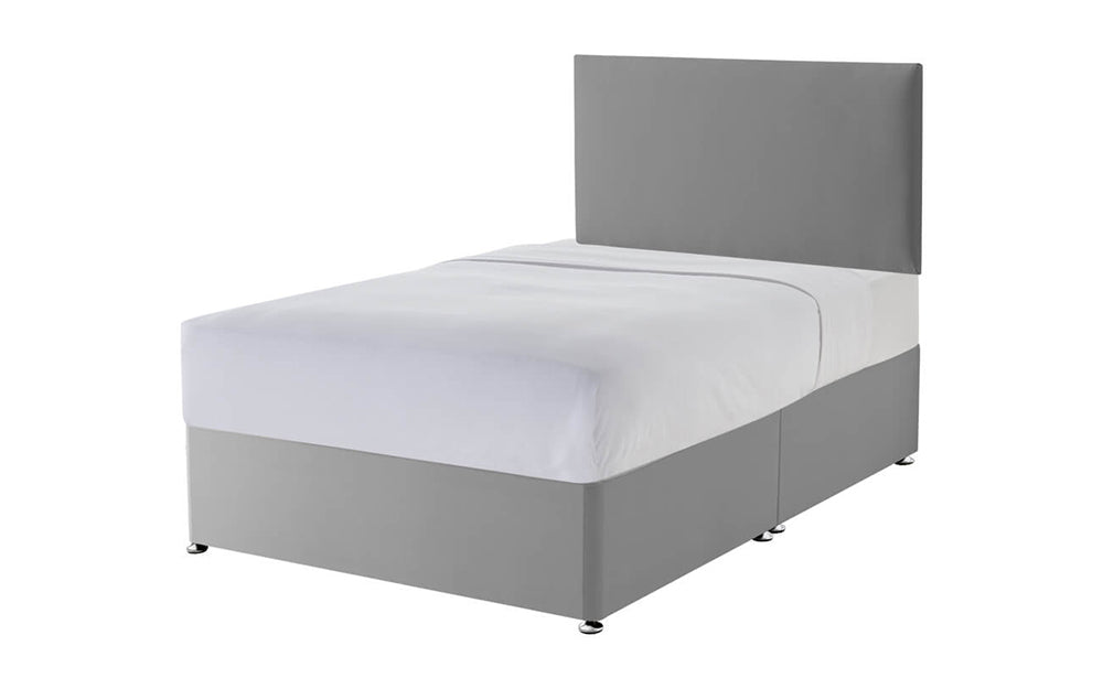 Silentnight Slate Grey Divan Bed, Double, 2 Drawers + 2 Half Drawers, No Headboard Required