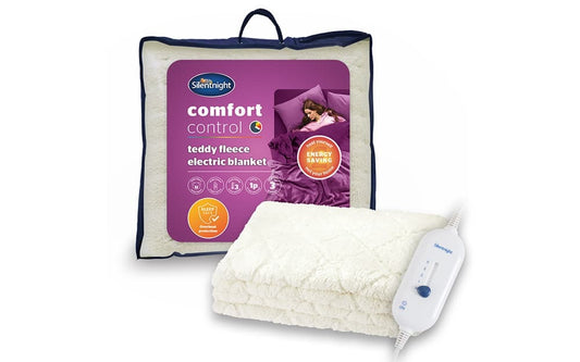 Silentnight Comfort Control Teddy Fleece Electric Blanket, Double