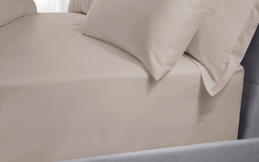Five Star Hotel Concept Sateen Fitted Sheet, King Size, White