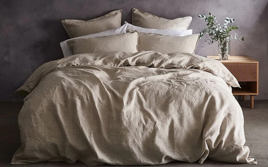Lazy Linen Duvet Cover, Double, Linen